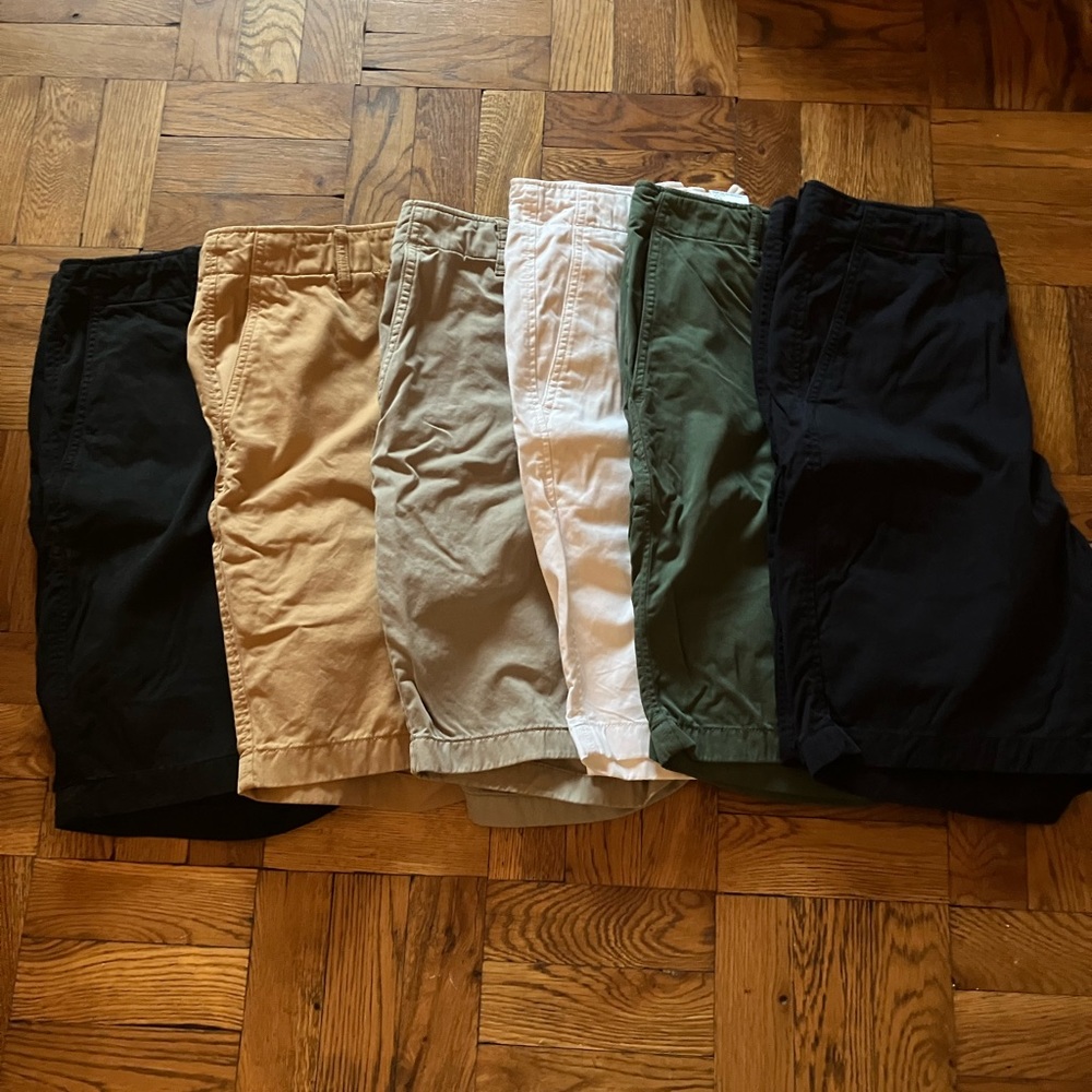 uniqlo men's twill shorts 6 pair one unit